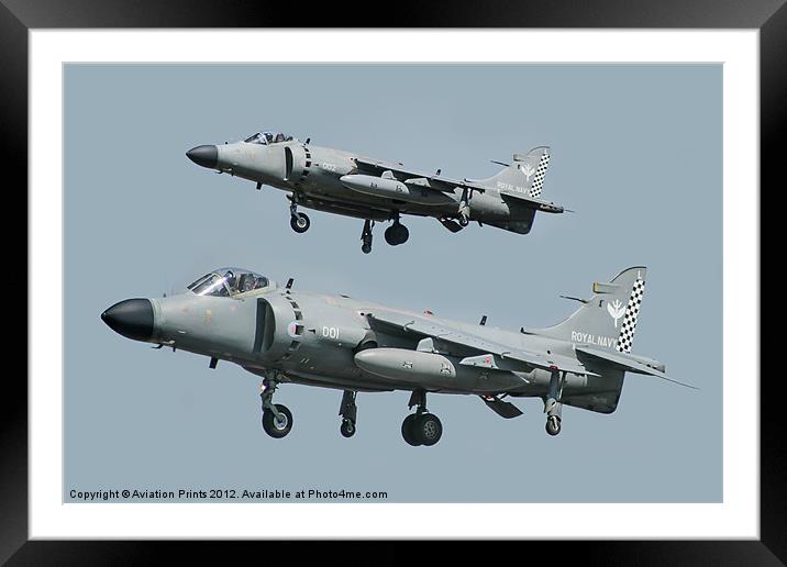 Royal Navy Sea Harrier FA2 Framed Mounted Print by Oxon Images