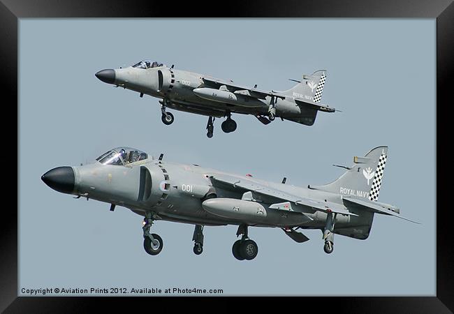 Royal Navy Sea Harrier FA2 Framed Print by Oxon Images