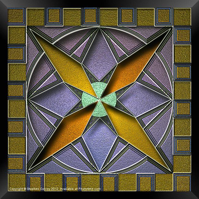 Tile Design 2 Framed Print by Stephen Conroy