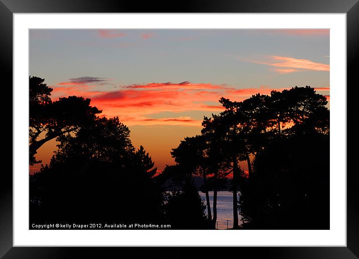 Red Sky At Night Framed Mounted Print by kelly Draper