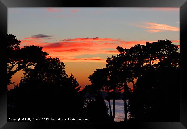 Red Sky At Night Framed Print by kelly Draper