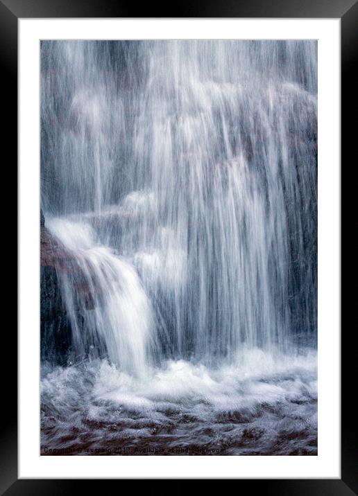 Waterfall Framed Mounted Print by les tobin