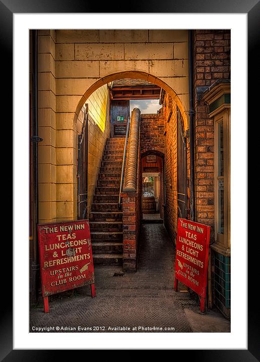 Victorian Pub Passage Framed Mounted Print by Adrian Evans