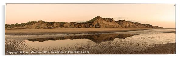 Formby Sand Dunes Panoramic Acrylic by Paul Madden