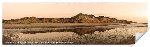 Formby Sand Dunes Panoramic Print by Paul Madden
