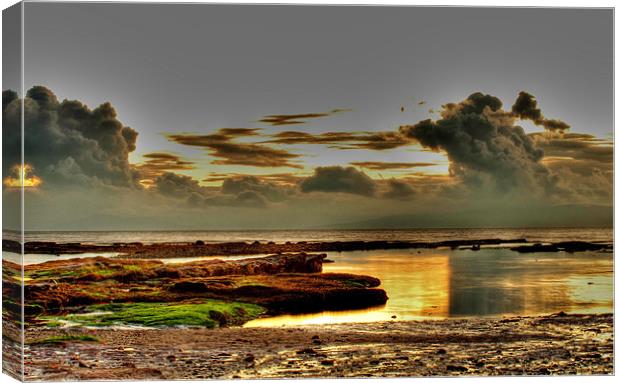 Seamill Beach towards Arran Canvas Print by Tylie Duff Photo Art