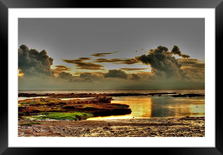 Seamill Beach towards Arran Framed Mounted Print by Tylie Duff Photo Art