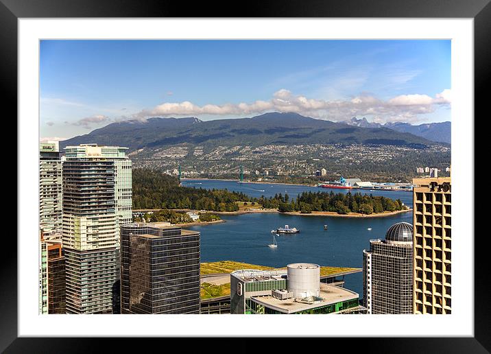 View to Lionsgate Bridge Framed Mounted Print by Mark Harrop