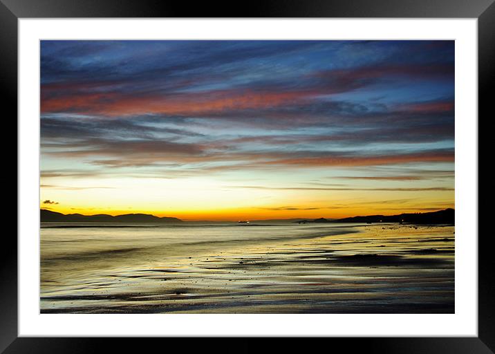 Arran from Seamill Beach Framed Mounted Print by Tylie Duff Photo Art