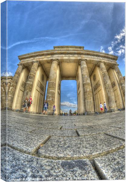 Close up of the Brandenburg gate Canvas Print by Nathan Wright