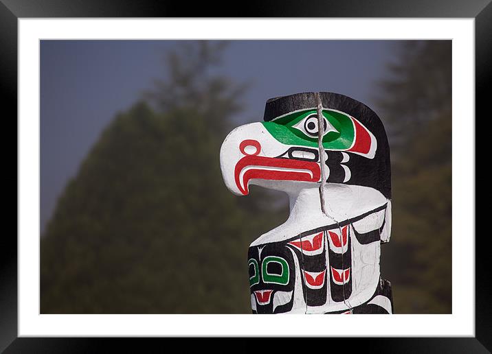 Totempoles Framed Mounted Print by Thomas Schaeffer