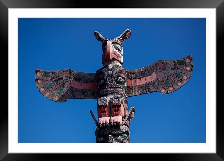 Totempoles Framed Mounted Print by Thomas Schaeffer