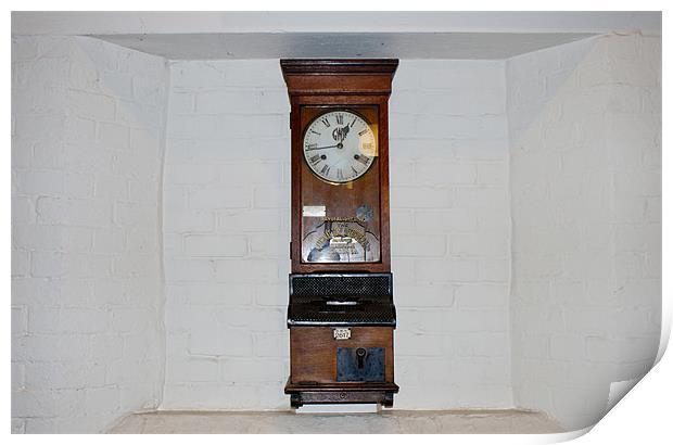 The Railway Clocking in Clock Print by philip milner