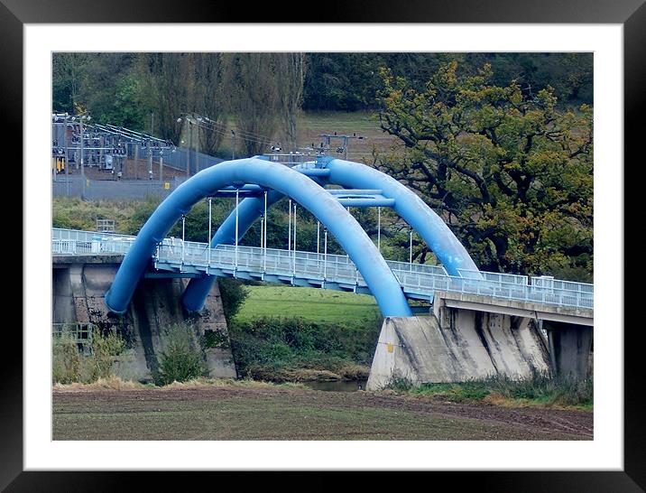 Blue Bridge River Severn Framed Mounted Print by philip milner