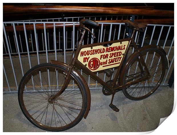 The Old Brown Bike Print by philip milner