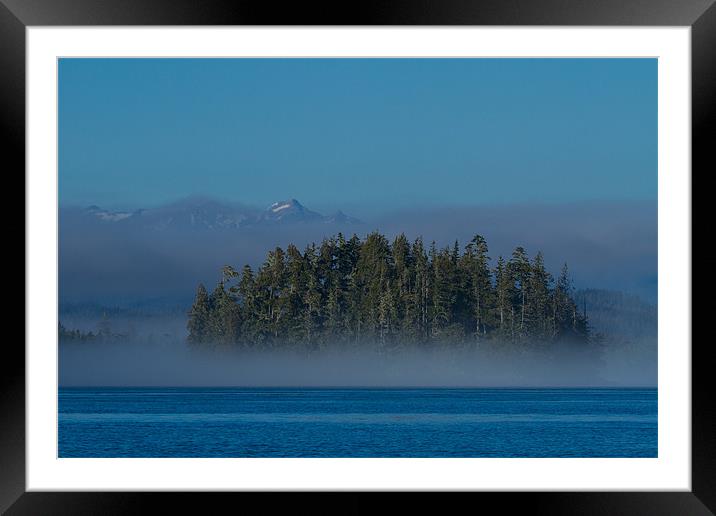 Island in the mist Framed Mounted Print by Thomas Schaeffer