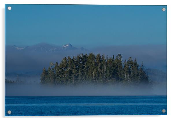Island in the mist Acrylic by Thomas Schaeffer