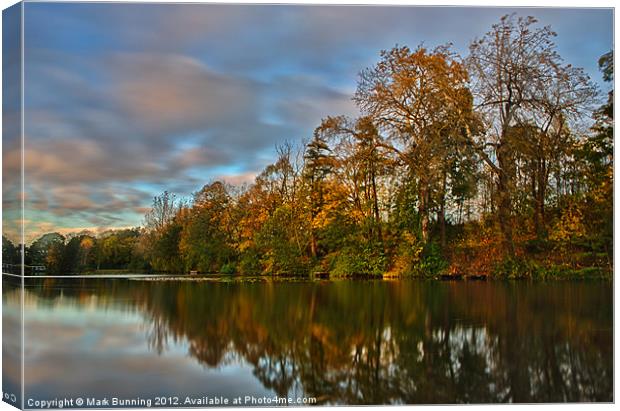 Autum colours of Loch Neaton in Watton Canvas Print by Mark Bunning