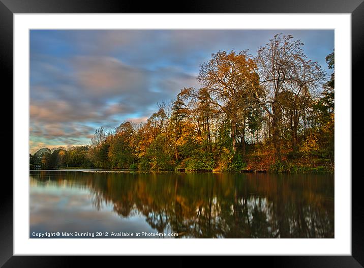Autum colours of Loch Neaton in Watton Framed Mounted Print by Mark Bunning