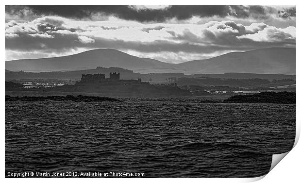 Bamburgh Castle from Inner Farne Print by K7 Photography
