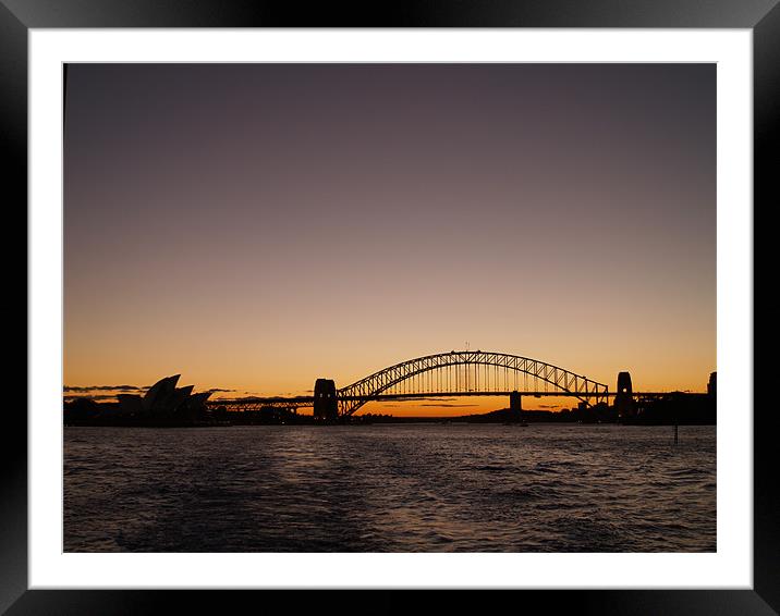 Sydney sunset Framed Mounted Print by ian sullivan