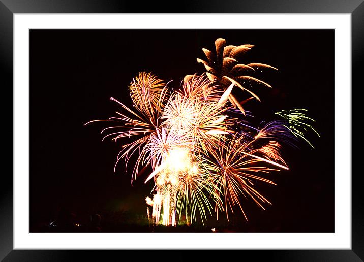 Fireworks at Sawston Framed Mounted Print by sumit siddharth