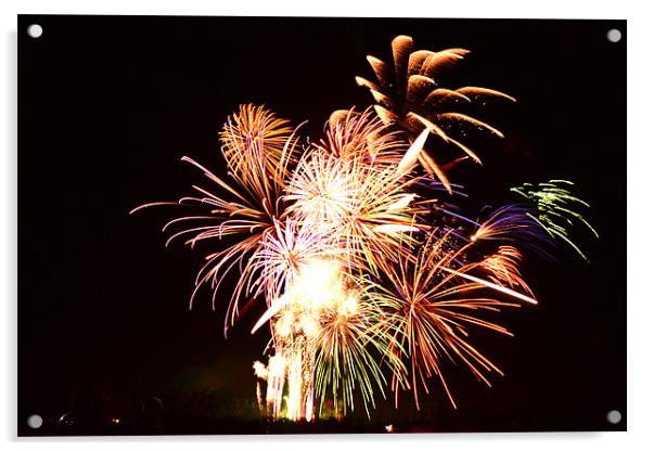 Fireworks at Sawston Acrylic by sumit siddharth