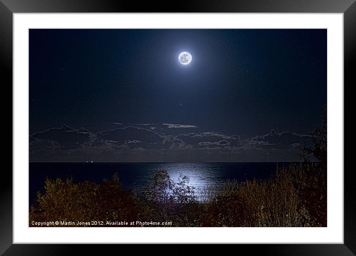 Full Moon Over Berwick Framed Mounted Print by K7 Photography