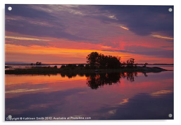 Summer sunset by the sea Acrylic by Kathleen Smith (kbhsphoto)