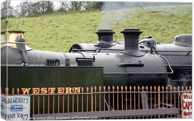 Two In Steam Canvas Print by philip milner