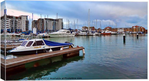 In the Harbour Canvas Print by Sharon Lisa Clarke