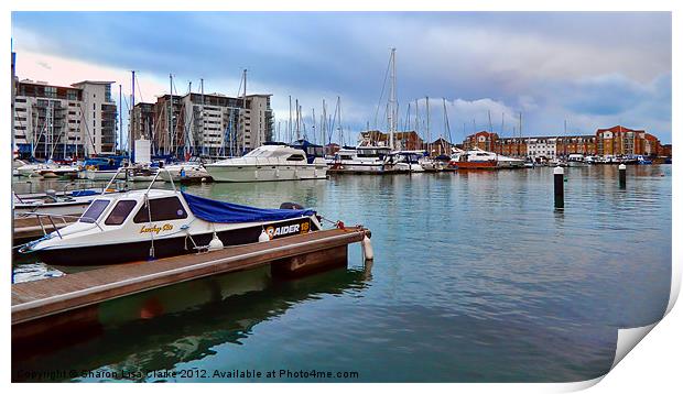 In the Harbour Print by Sharon Lisa Clarke