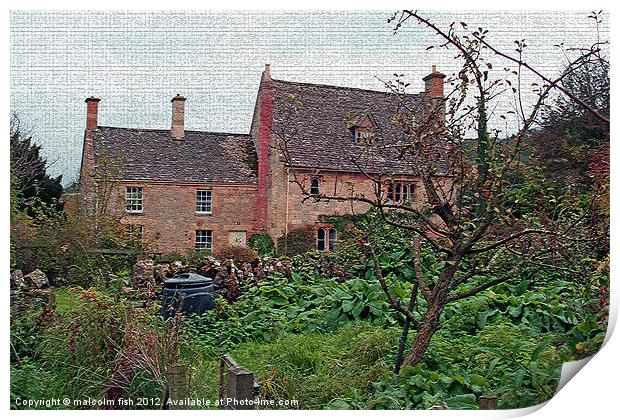 14TH CENTURY MANOR HOUSE Print by malcolm fish