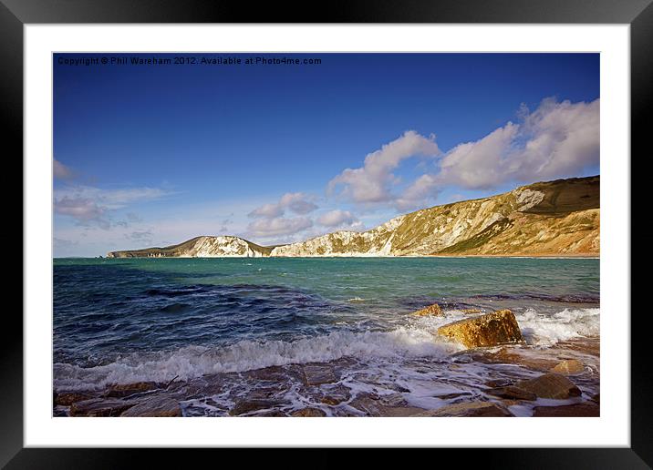 The cliffs of Worbarrow Framed Mounted Print by Phil Wareham