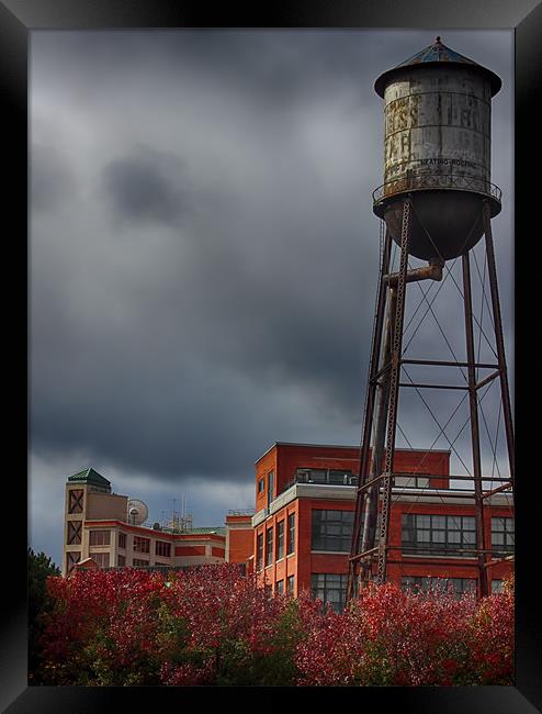 Water Tower Framed Print by peter campbell