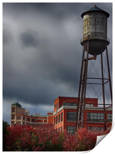 Water Tower Print by peter campbell