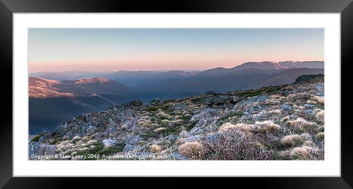 Upper Kiewa Valley Framed Mounted Print by Mark Lucey