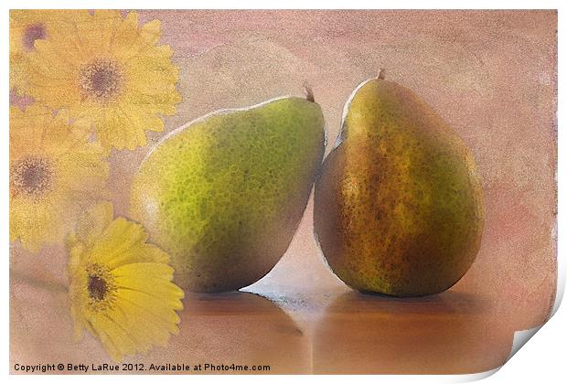 Pears Still Life Print by Betty LaRue