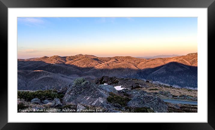 Towards Mt Feathertop Framed Mounted Print by Mark Lucey
