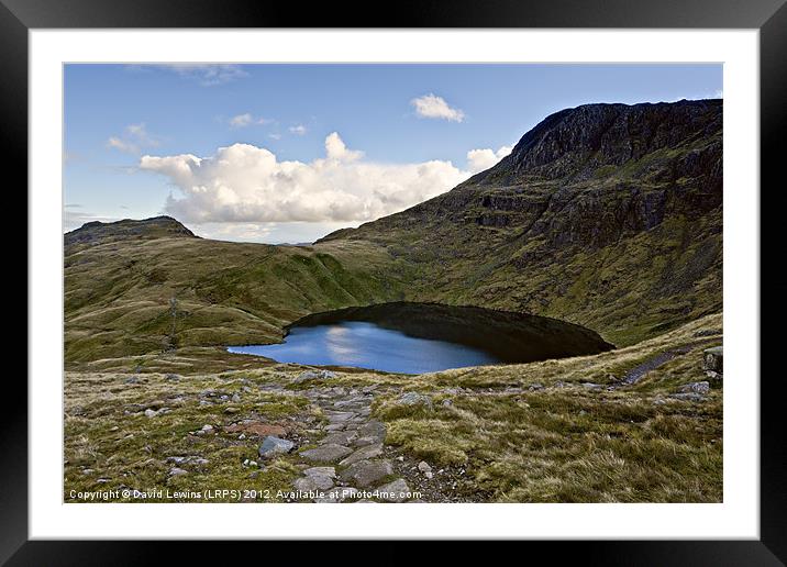 Angle Tarn - Rossett Pike, Cumbria Framed Mounted Print by David Lewins (LRPS)