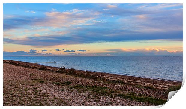 Mersea Beach Sunset Print by Mark Harrop