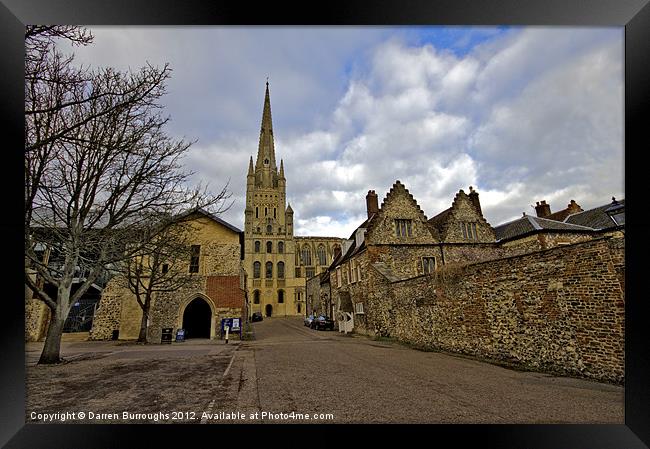 Norwich Cathedral Wide Framed Print by Darren Burroughs