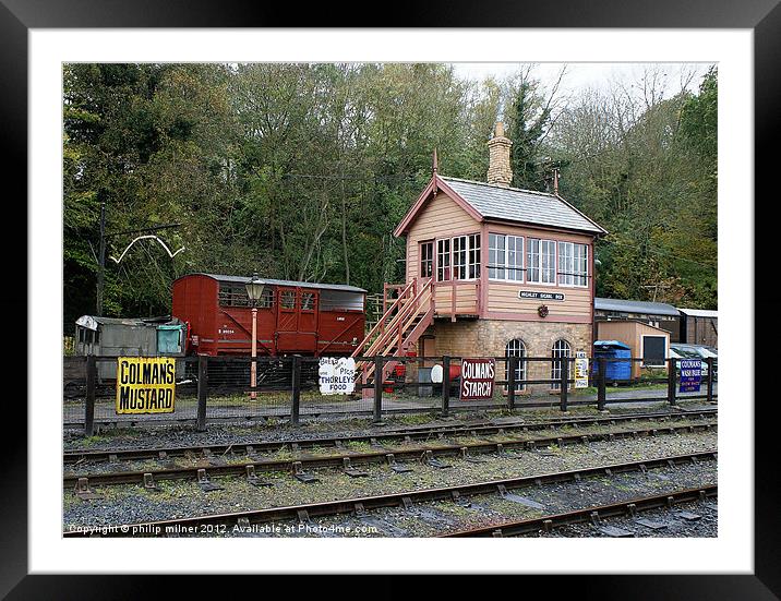 Highley Signal Box Framed Mounted Print by philip milner