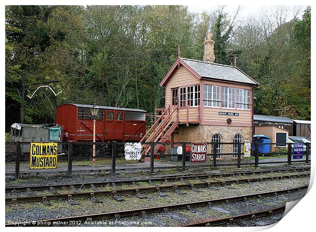 Highley Signal Box Print by philip milner