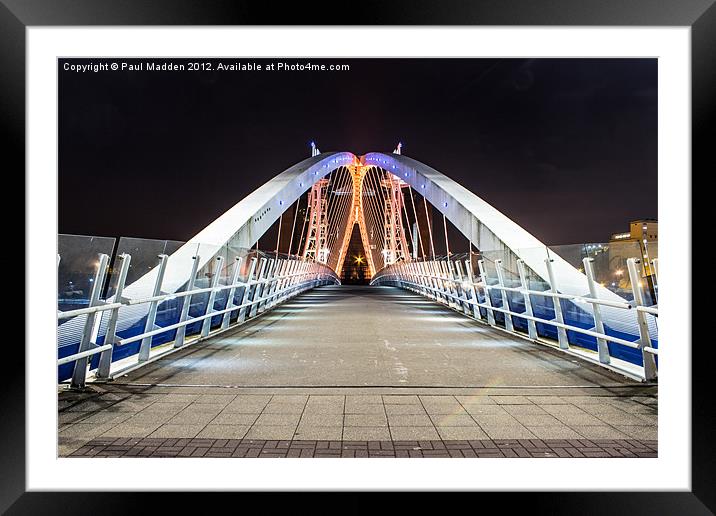 Media City Bridge Framed Mounted Print by Paul Madden