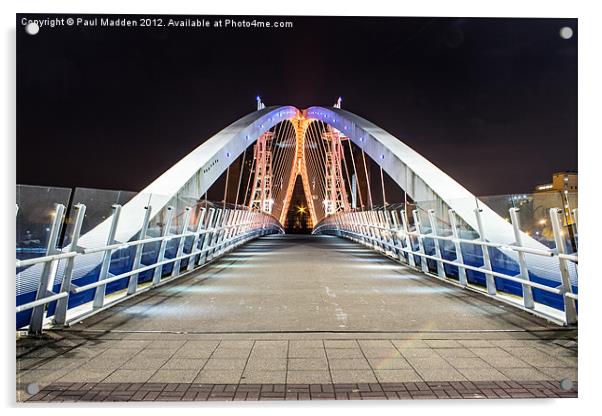 Media City Bridge Acrylic by Paul Madden