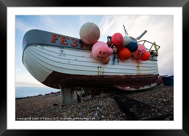 Fishing Boat at Deal Framed Mounted Print by Dawn O'Connor
