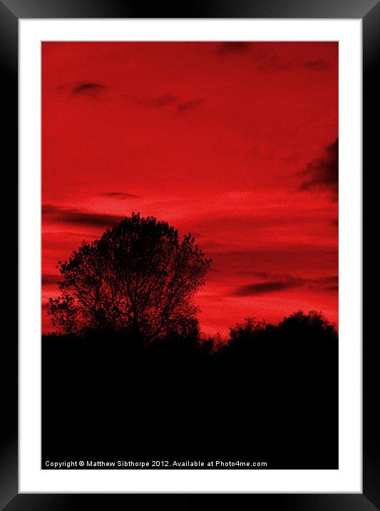 Blood Sky Framed Mounted Print by Bristol Canvas by Matt Sibtho
