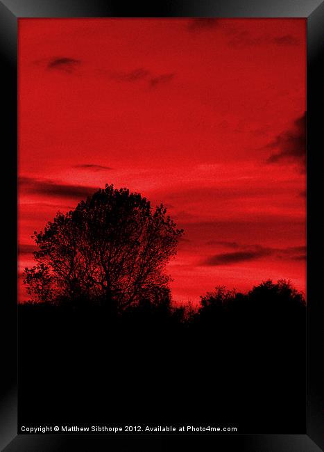 Blood Sky Framed Print by Bristol Canvas by Matt Sibtho