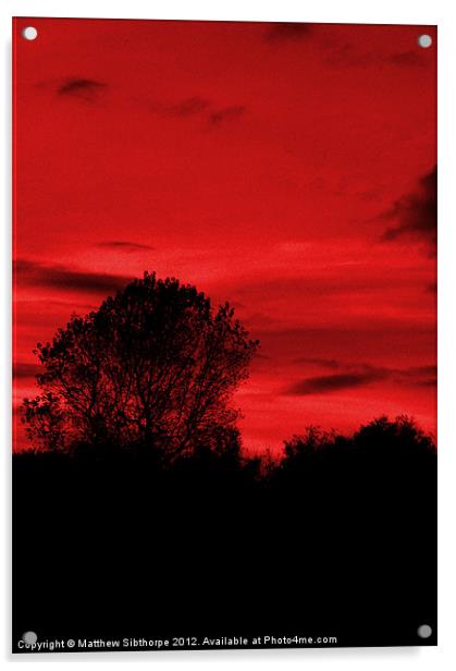 Blood Sky Acrylic by Bristol Canvas by Matt Sibtho